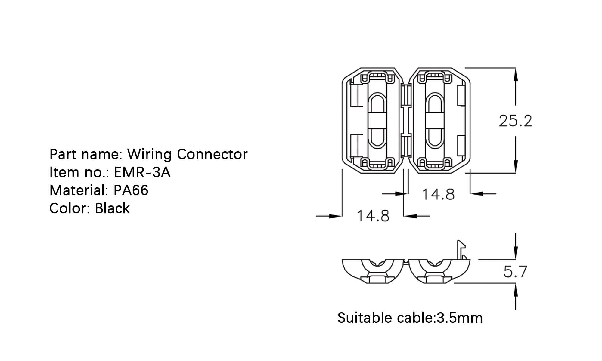 Wiring Connector EMR-3A